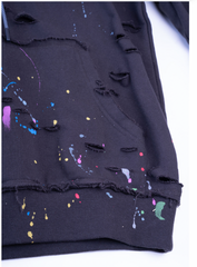 Most Heard & Seen Painted Distressed Hoodie