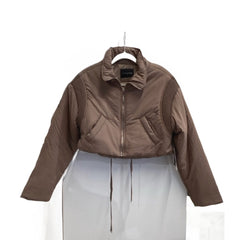 Love Poem Taupe-Brown Crop Jacket