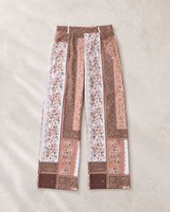 Beulah Style Brown Paisley Print Pants