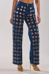 Akira See Through Me Wide Leg Jeans
