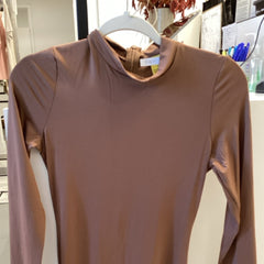Daisy Brown Long Sleeve Mock Neck Body Suit