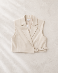 EDIT BY NINE CROP VEST NUDE