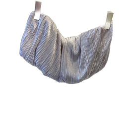 Love Poem Silver Ruched Tube Top