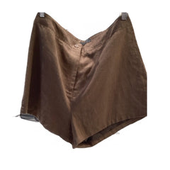 BEULAH LINEN BROWN/OLIVE SHORTS *