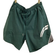 RVS Green Rhinestone Windbreaker Shorts