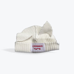 Loverboy chunky ears beanie (cream/blk)