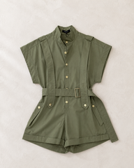 Beulah olive romper