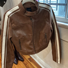 Love Tree Brown Leather Jacket