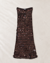 Mermaid Brown Sequin Crochet Skirt