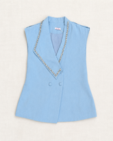 La'Ros Blue Bling Top