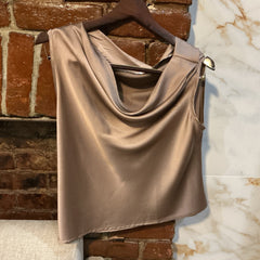 Reneec Brown Sateen shirt