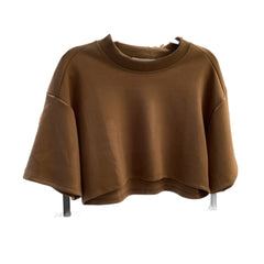 Upper Atmosphere White Shortsleeve Crop Sweatshirt