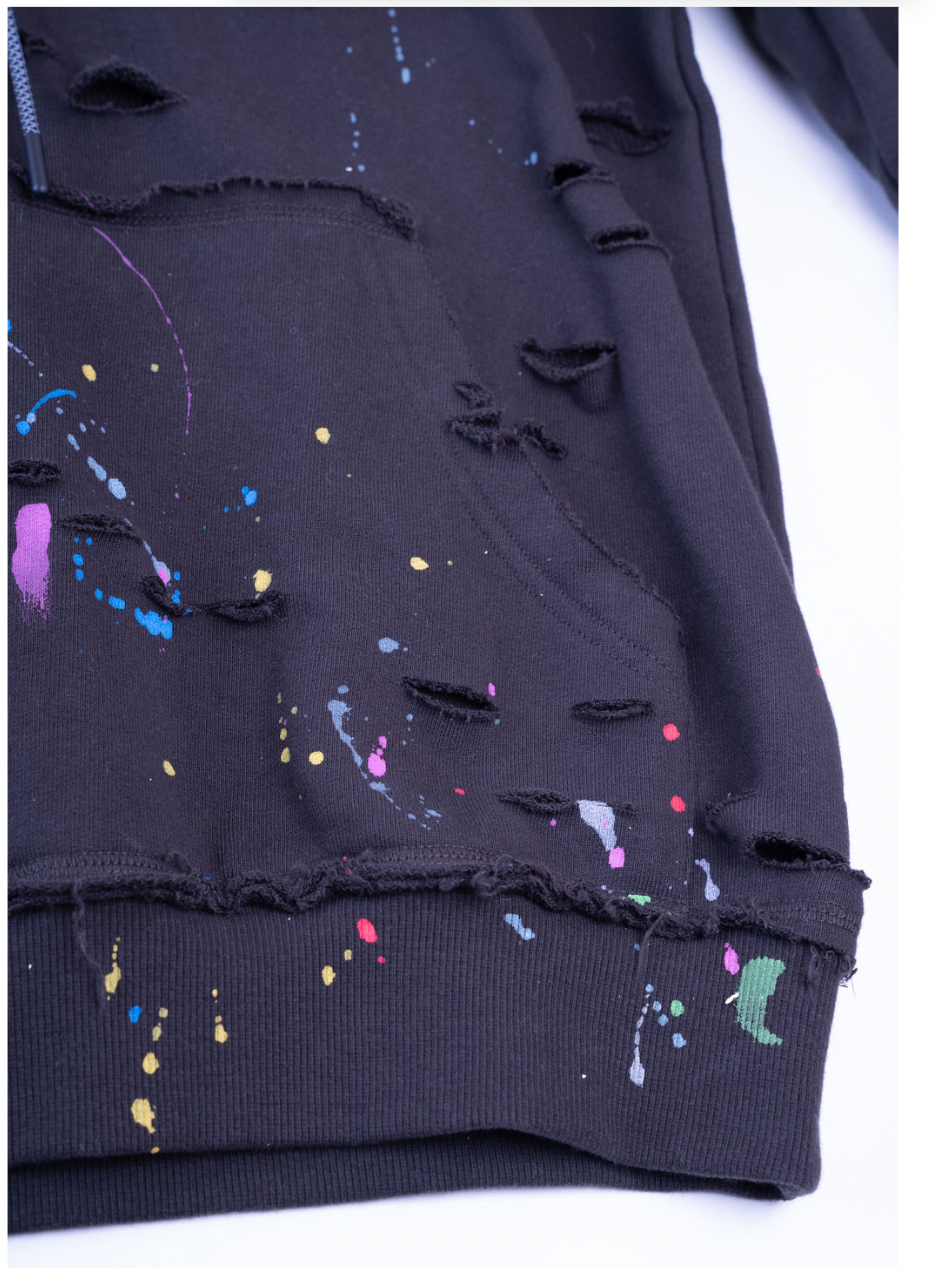 Most Heard & Seen Painted Distressed Hoodie