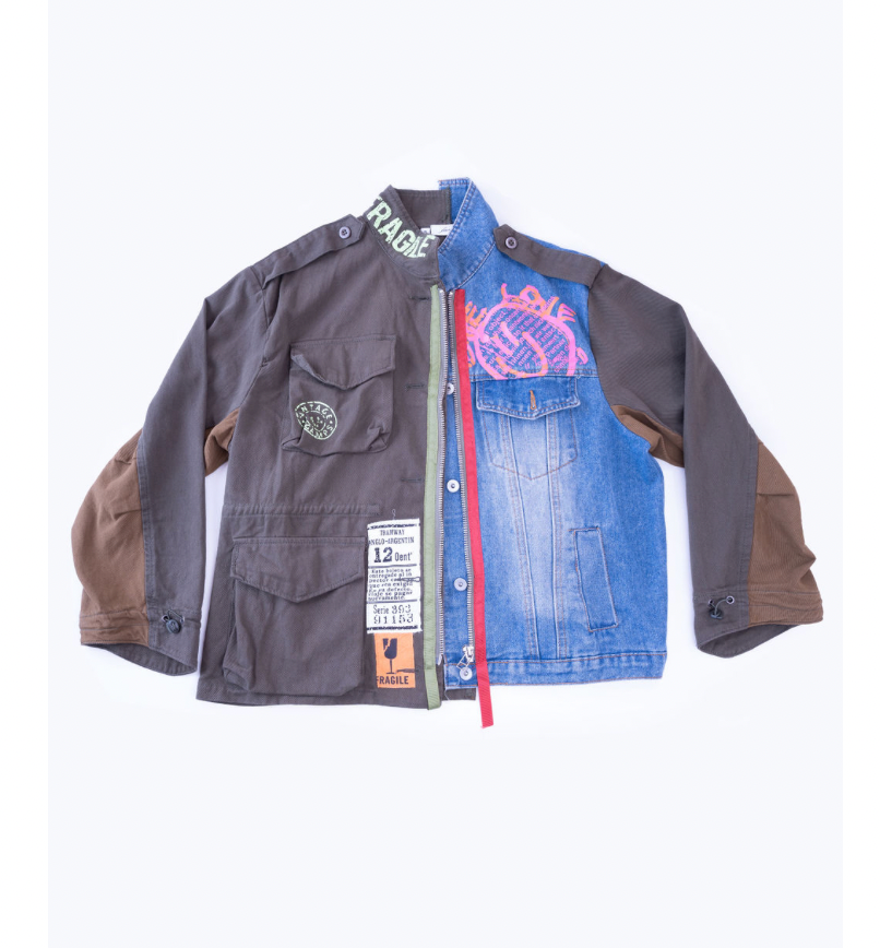 Fancy Dream Olive Denim Jacket