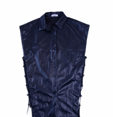 Miss 8 Black Leather Shirt/Dress