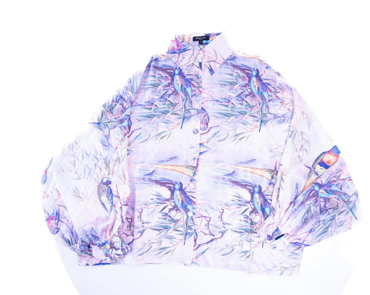 Beulah Multicolor Bird Blouse