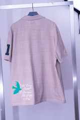 First Row Tartan Print Sunshine Button Up