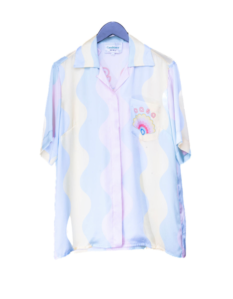 Casablanca pastel multi button up