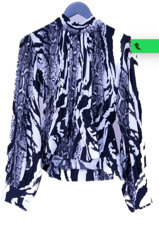 Beulah Black/ White Snake Set - Top