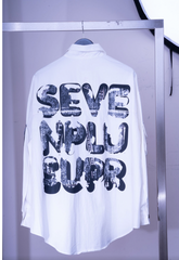 LA Ross White denim button up shirt