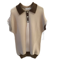 Upper Atmosphere  Cream 3 Button Shirt