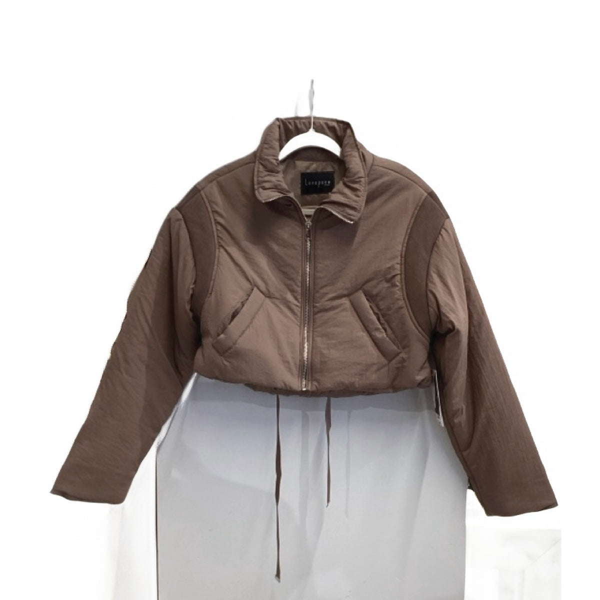 Love Poem Taupe-Brown Crop Jacket