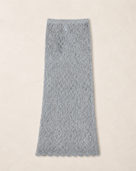 Sans Souci Silver Cable Knit Skirt