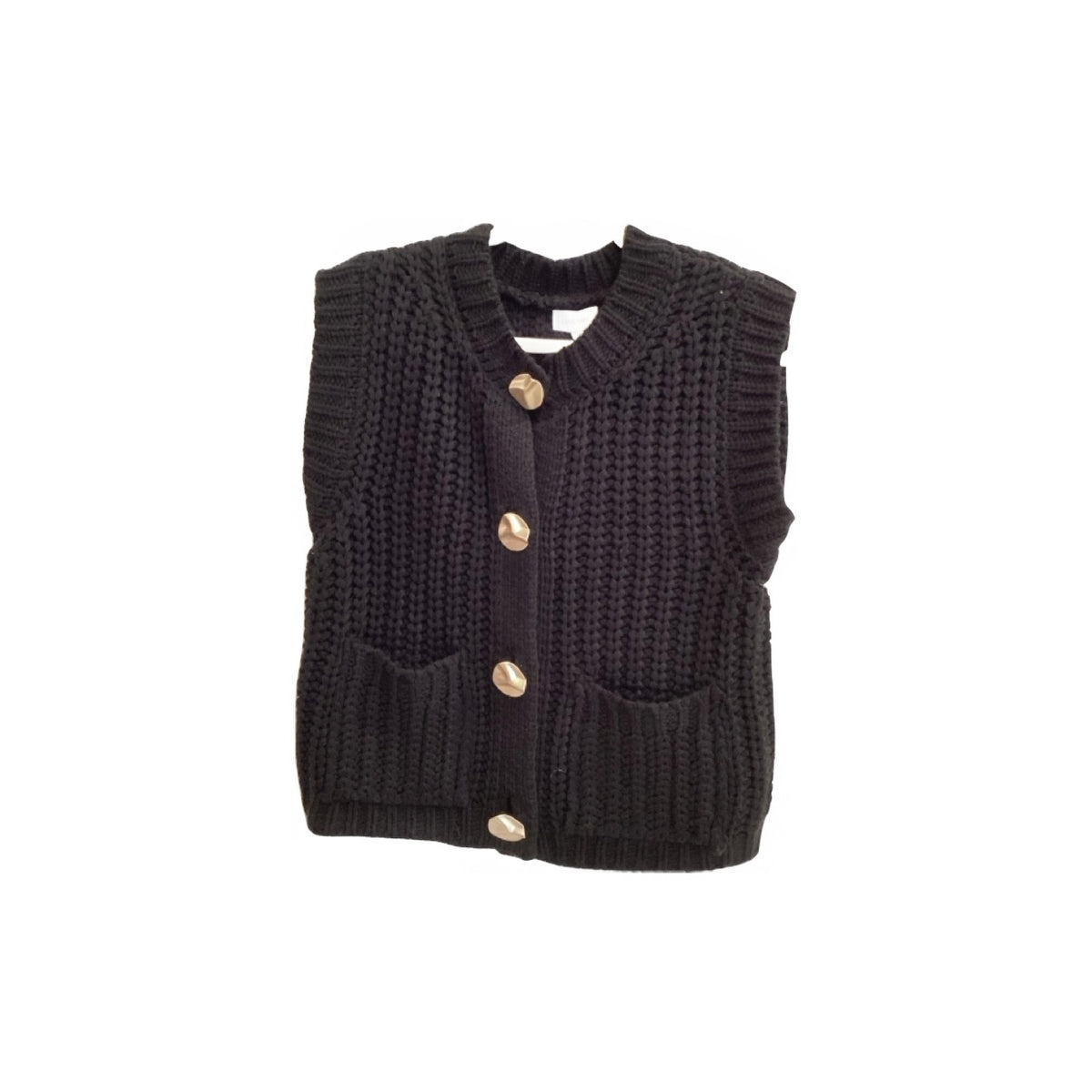 Love Tree Black Knit Sweater Vest