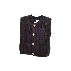 Love Tree Black Knit Sweater Vest