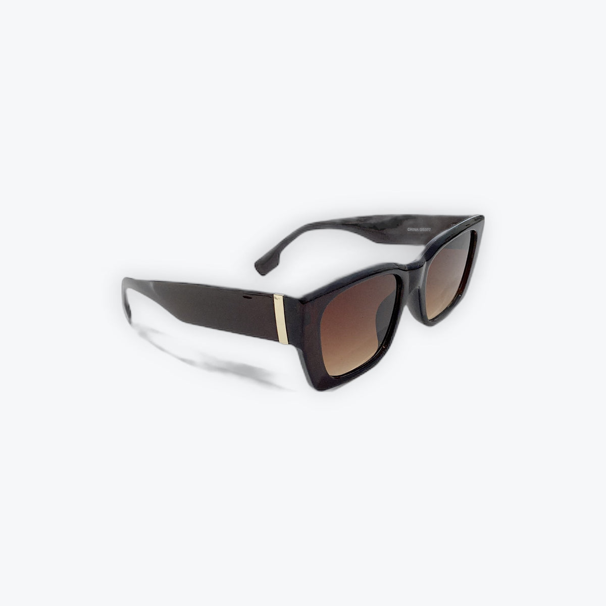 Sunglasses (black) w/gold stripe