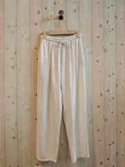 REF 8335 MEN'S 100% LINEN PANTS: BLUE, M