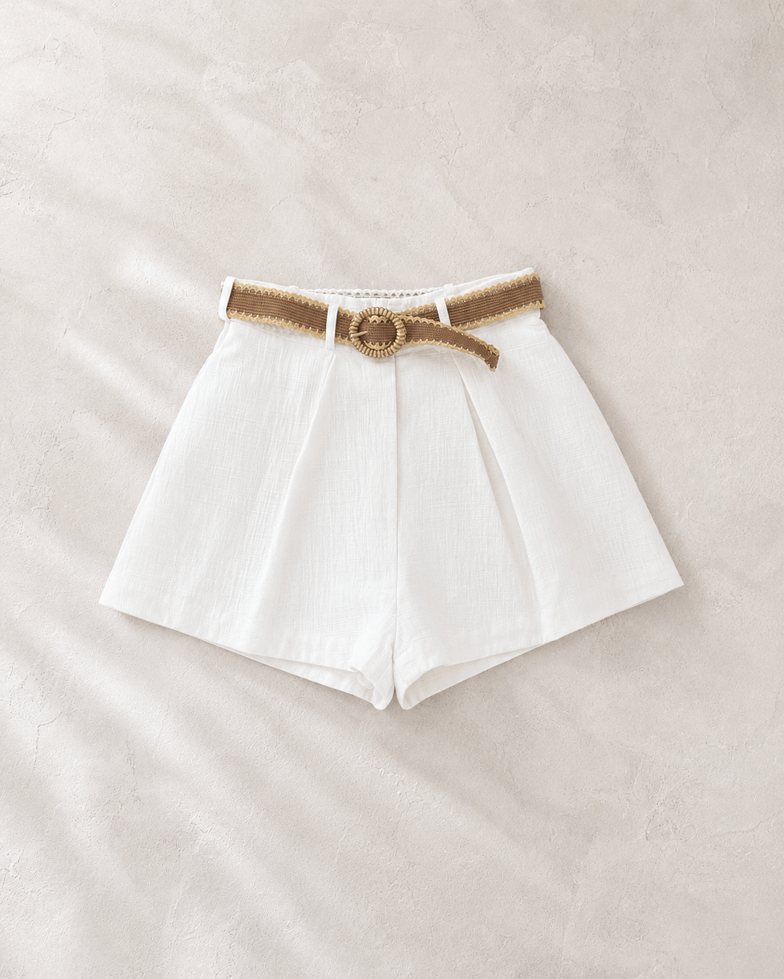 Zimmerman White Linen Shorts