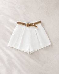 Zimmerman White Linen Shorts