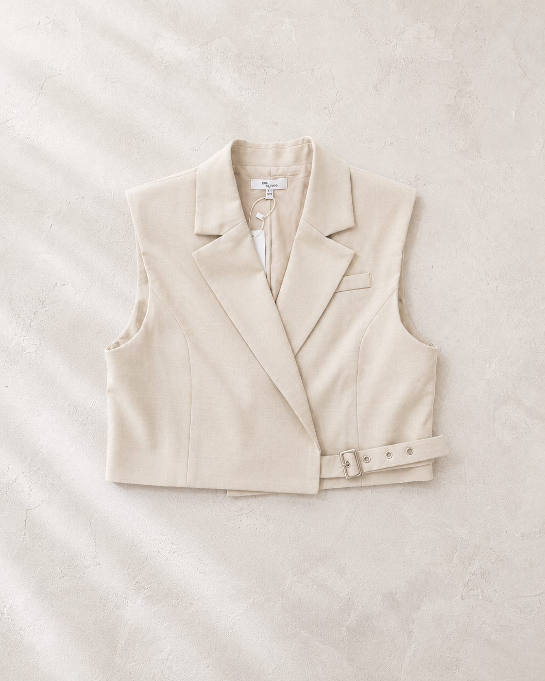 EDIT BY NINE CROP VEST NUDE
