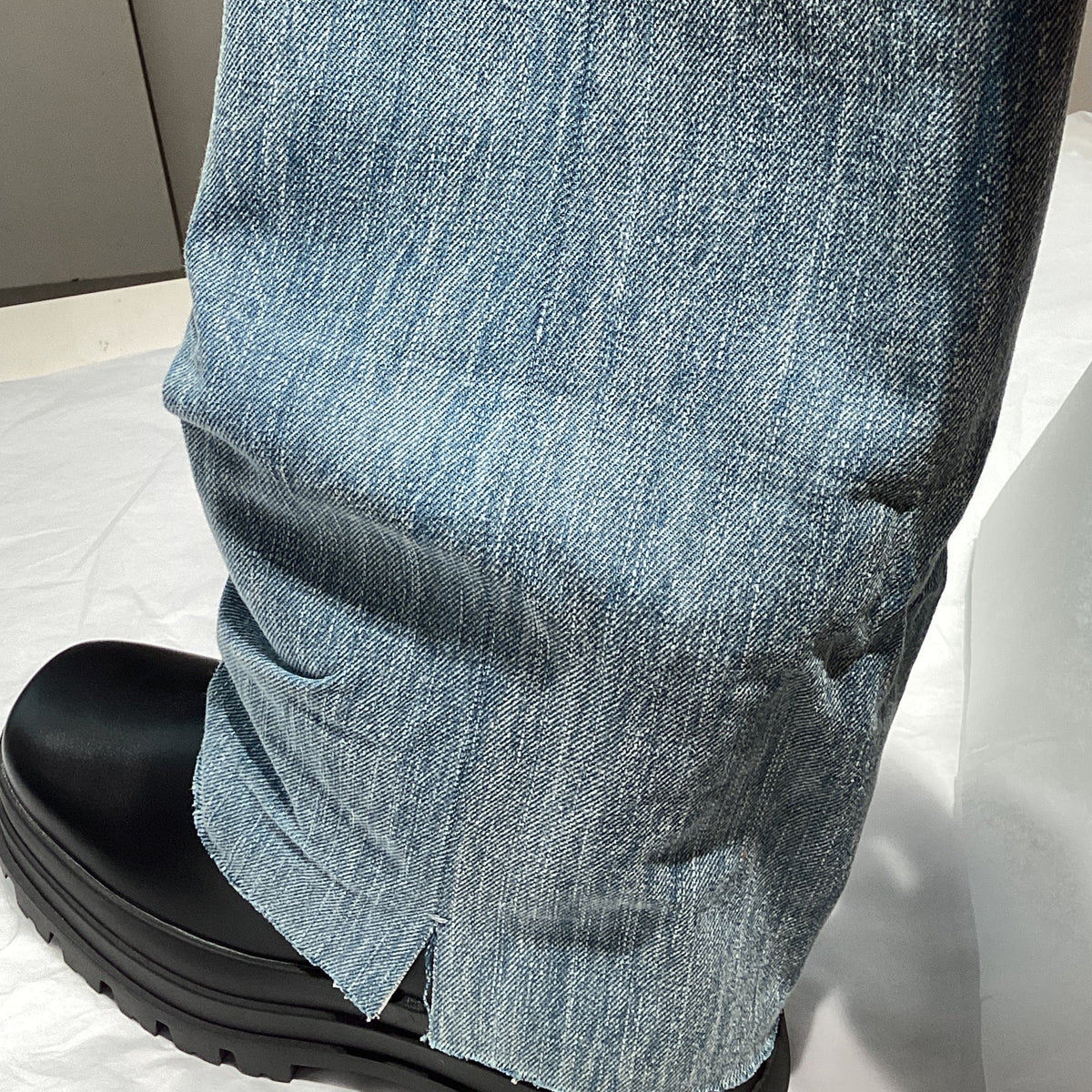 Azalea Wang Denim Black Boot