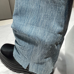 Azalea Wang Denim Black Boot