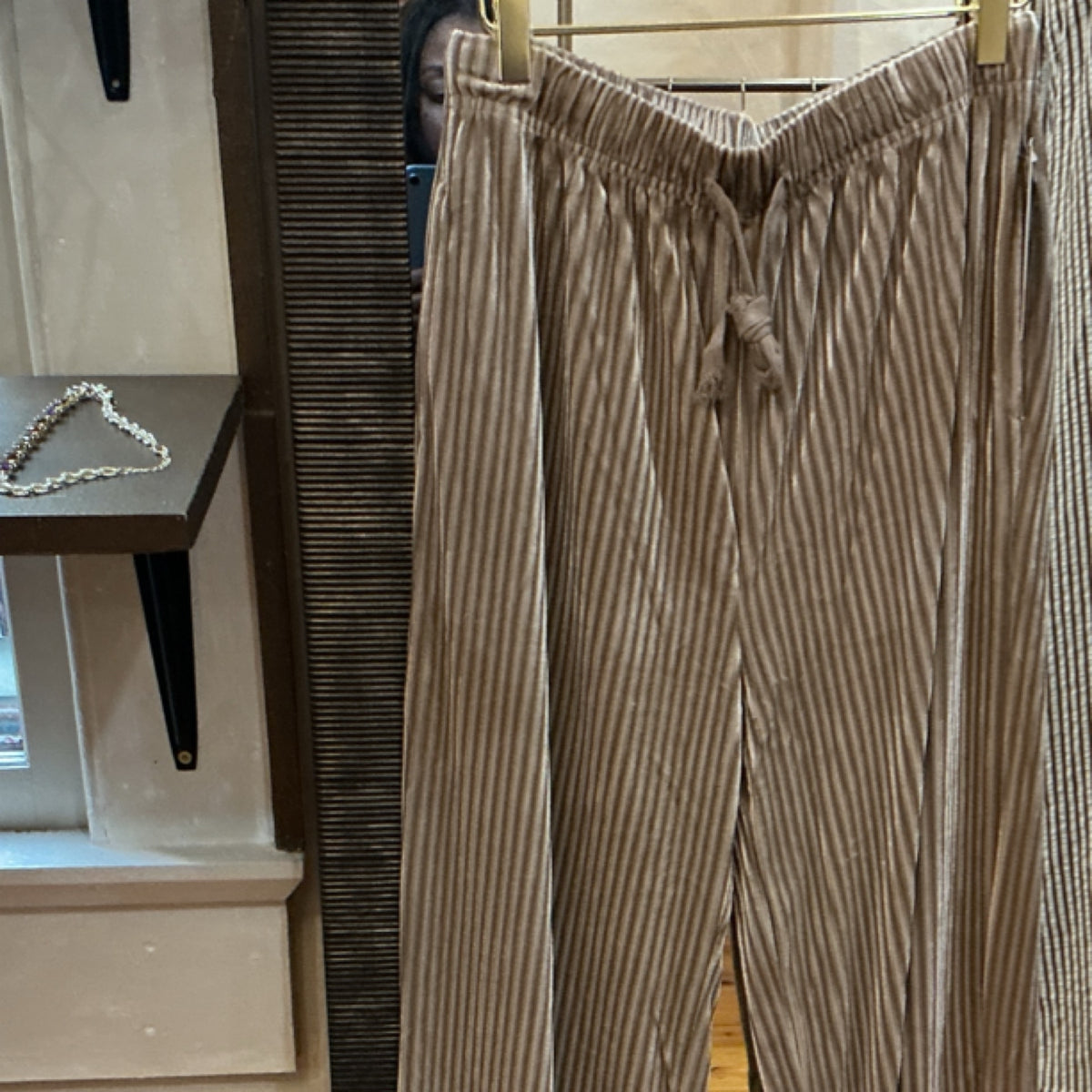 Love Poem Stripe Velvet Pants