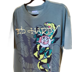 Ed Hardy Olive Green 77’ Tattoo Tee