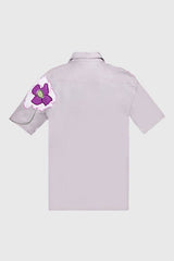 We Grow Button Up Shirt: Grey, L