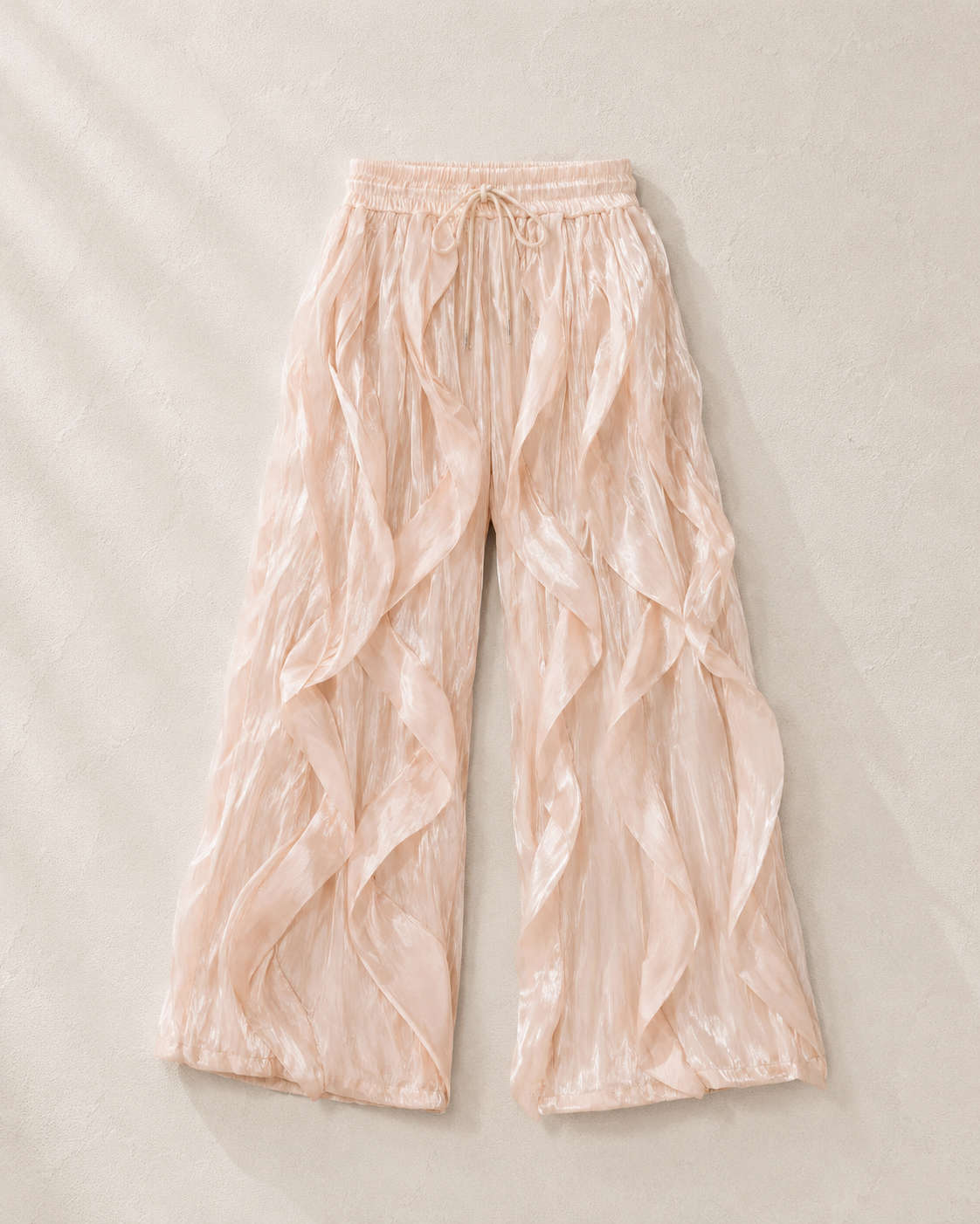 NUDE RUFFLE JOGGERS
