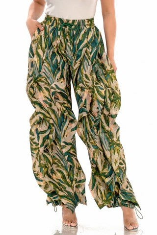 Highlight Green Ruffle Jogger