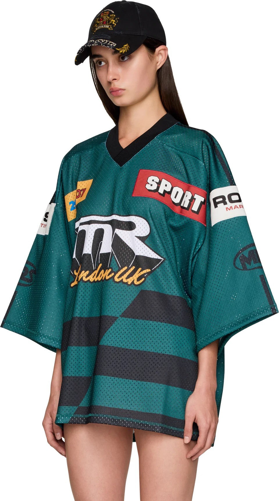 Martine Rose Green Oversized Hockey Top