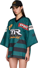 Martine Rose Green Oversized Hockey Top
