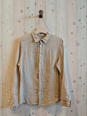 REF 219596 MEN'S 100% LINEN SHIRT: KAKY, M