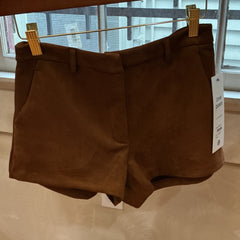 Love Poem Brown Suede Shorts
