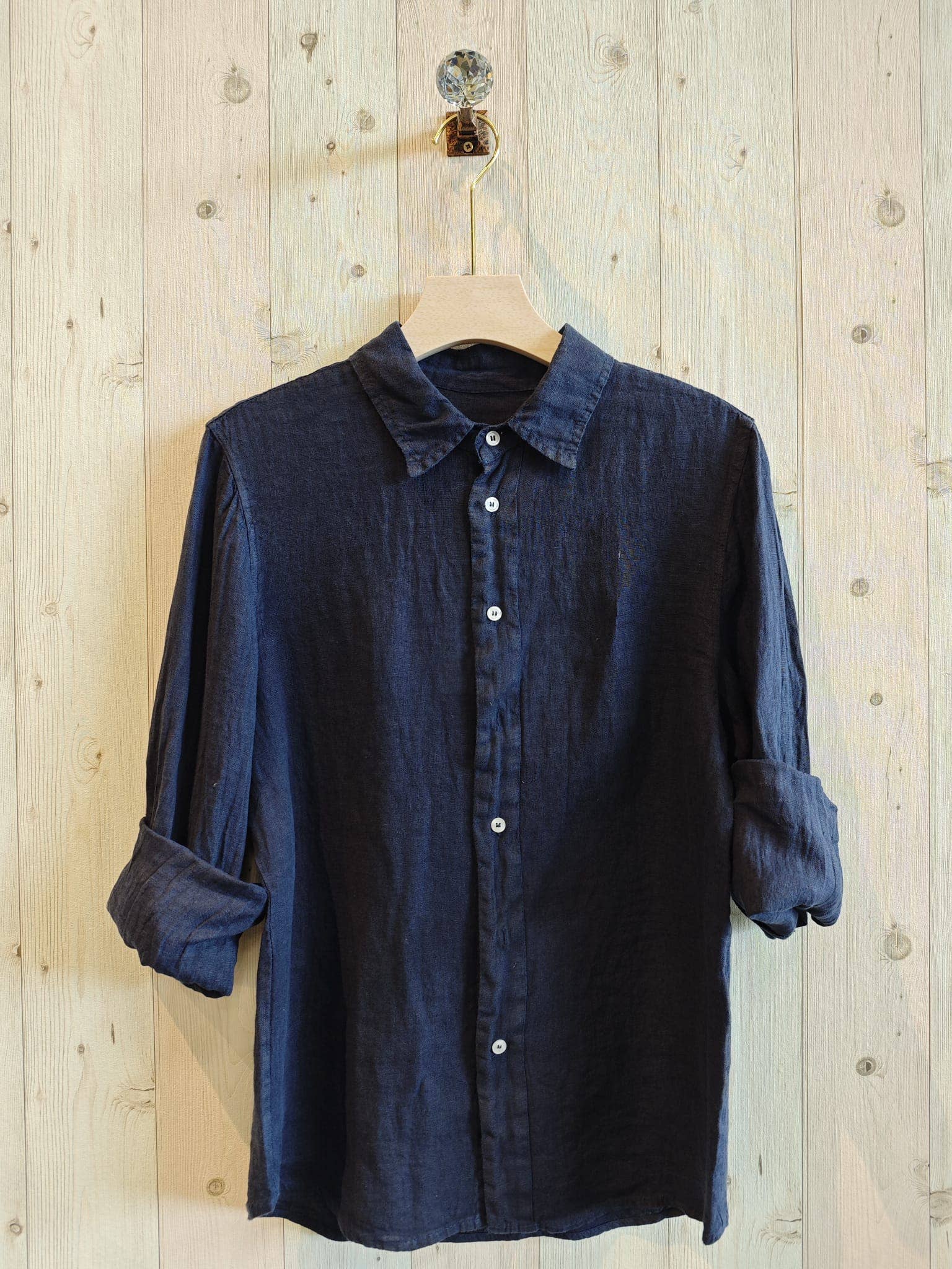 REF 219596 MEN'S 100% LINEN SHIRT: KAKY, M