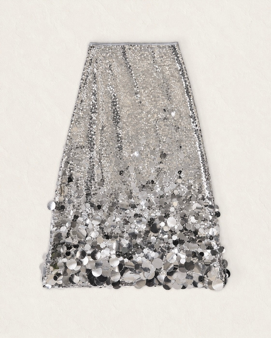 Beulah Silver sequin skirt