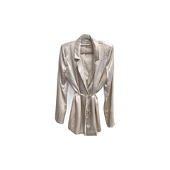 Upper Atmosphere Cream Satin Suit Jacket
