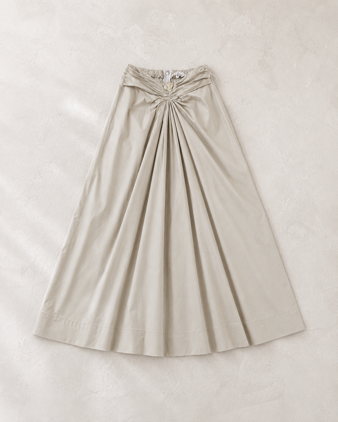 Lalavon Khaki Maxi Skirt