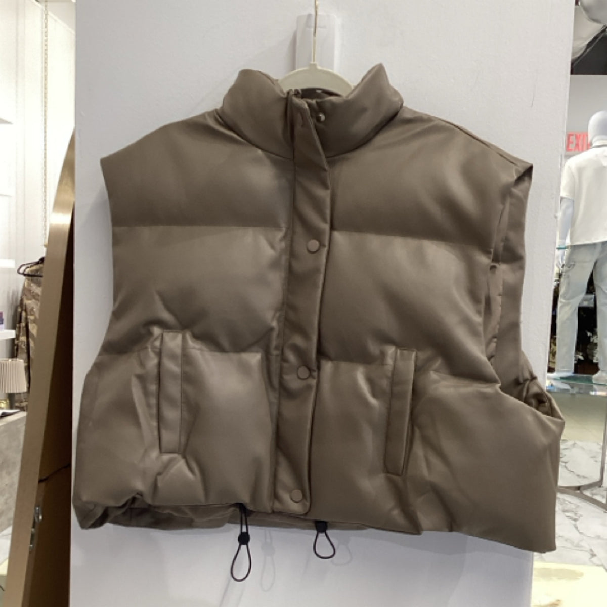L&NEY Taupe Puffer Vest